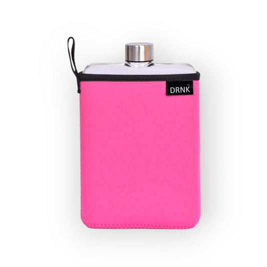 Tritan slim water bottle with Fuchsia sleeve  (500 ml)